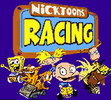 Nicktoons Racing title screen for GameBoy Color